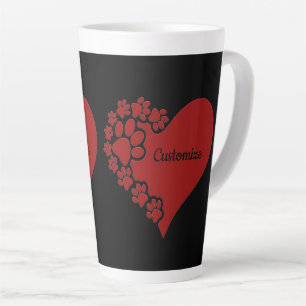 Gepersonaliseerd liefdeshart latte mok