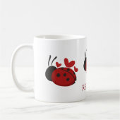 gepersonaliseerd lieveheersbeestje koffiemok (Links)