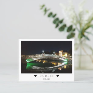 Gepersonaliseerd, Liffey rivier in Dublin, Ierland Briefkaart
