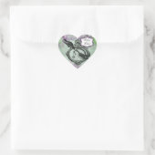 Gepersonaliseerd Lilacs Locket Heart Stickers (Tas)