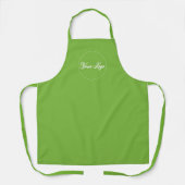 Gepersonaliseerd Lime Green Company Logo Apron Schort (Voorkant)