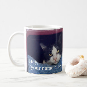 Gepersonaliseerd linkshandige kattenkoffie-mok koffiemok