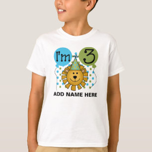 Gepersonaliseerd lion 3rd Birthday T-shirt
