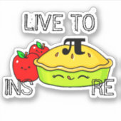 Gepersonaliseerd Live naar InsPIre PI Day Teacher  Sticker (Voorkant)