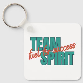 Gepersonaliseerd Logo Inspirerend Team Spirit Kant Sleutelhanger