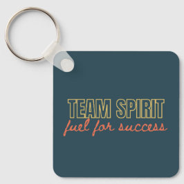 Gepersonaliseerd Logo Inspirerend Team Spirit Kant Sleutelhanger