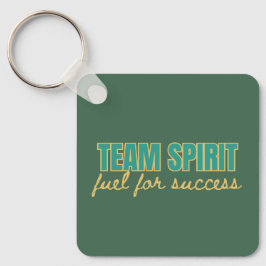 Gepersonaliseerd Logo Inspirerend Team Spirit Kant Sleutelhanger
