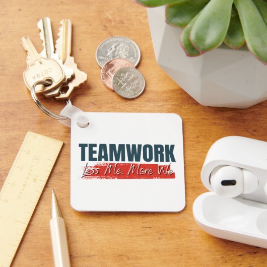 Gepersonaliseerd Logo Inspirerend teamwork-bedrijf Sleutelhanger (Bureau)
