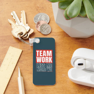 Gepersonaliseerd Logo Inspirerend teamwork-bedrijf Sleutelhanger