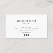 gepersonaliseerd logo zwart-wit visitekaartje (Achterkant)