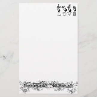 Gepersonaliseerd Love Hand Sign Briefpapier