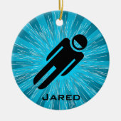 Gepersonaliseerd Luge-Ornament Keramisch Ornament (Voorkant)