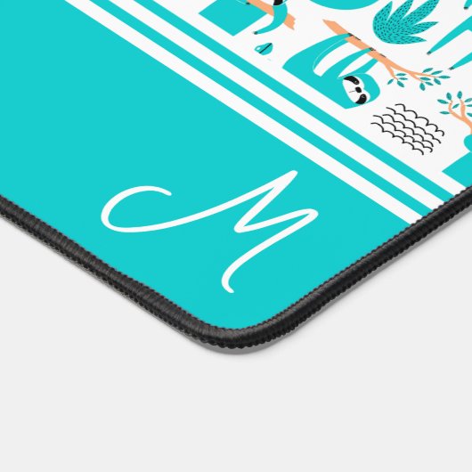 Gepersonaliseerd luidsprekermonogram bureaumat (Hoek)