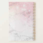 Gepersonaliseerd Luxe Marmeren Glitter ontwerp Planner (Achterkant)