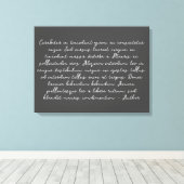 Gepersonaliseerd lyrische canvaskunst canvas afdruk (Insitu (Houten vloer))