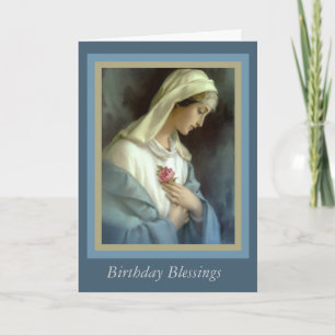 Gepersonaliseerd Maagdelijk Madonna Mary met nam Kaart