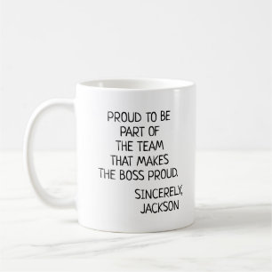 Gepersonaliseerd Maak de Baas Trots Koffiemok