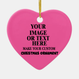 Gepersonaliseerd Maak uw eigen kersthart vast Keramisch Ornament