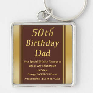Gepersonaliseerd maar Cheap 50th Birthday Gifts fo Sleutelhanger