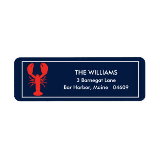 Gepersonaliseerd Maine Lobster adres Etiket