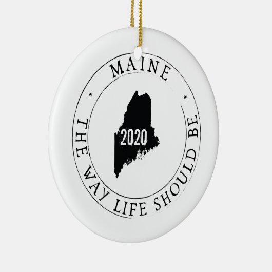 Gepersonaliseerd Maine Ornament (Rechts)