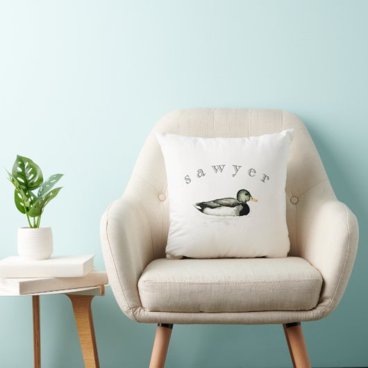 Gepersonaliseerd Mallard Duck Sierkussen (Stoel)