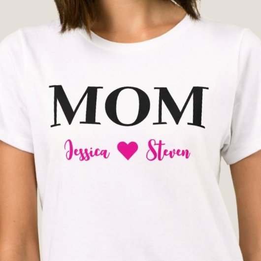 Gepersonaliseerd mama-script t-shirt