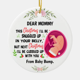 Gepersonaliseerd mamma om tegen de Baby kerst te z Keramisch Ornament