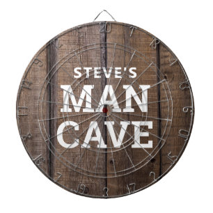 Gepersonaliseerd Man Cave Rustic Wood Land Dartbord