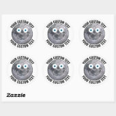 Gepersonaliseerd Man in de Moon Custom Happy Face  Ronde Sticker (Vel)