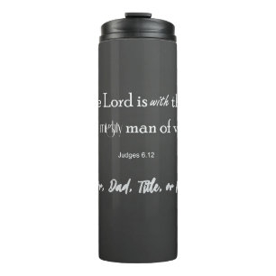 Gepersonaliseerd Man van Valor Bible Verse Thermosbeker