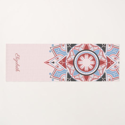 Gepersonaliseerd Mandala Pattern roze Yogamat (Voorkant (horizontaal))