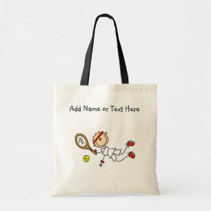 Gepersonaliseerd Mannelijke Tennis Player Canvas t Tote Bag