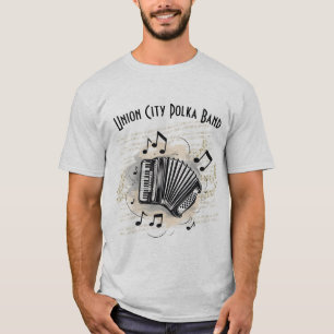 Gepersonaliseerd Mannen Accordeonspeler T-shirt