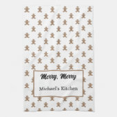 Gepersonaliseerd mannenpatroon theedoek (Verticaal)