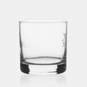 Gepersonaliseerd Manuscript Monogram en Naam Whisky Glas (Rechts)