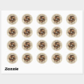 Gepersonaliseerd Marble Rye Bagel Winkelen voor on Ronde Sticker (Vel)