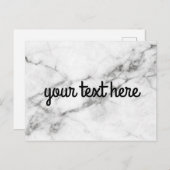Gepersonaliseerd marmer Briefkaart (Voorkant / Achterkant)