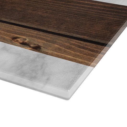 Gepersonaliseerd marmer en houten monogram Initiaa Snijplank (Hoek)