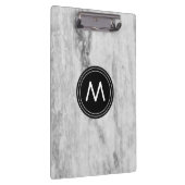 Gepersonaliseerd marmerpatroon klembord |Monogramm (Rechts)