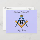 Gepersonaliseerd Masonisch Briefkaart (Voorkant / Achterkant)