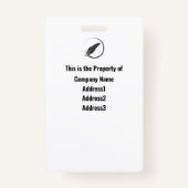 Gepersonaliseerd medewerker-ID-badge Badge (Achterkant)