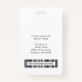 Gepersonaliseerd Medisch Centrum Logo Medewerker F Badge (Achterkant)