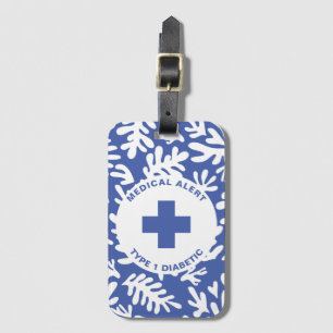 Gepersonaliseerd medisch Label voor diabetische Bagagelabel