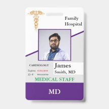 Gepersonaliseerd medisch personeels-ID-badge + str