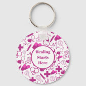 Gepersonaliseerd medisch thema Gezondheidszorgprof Sleutelhanger (Voorkant)