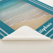 Gepersonaliseerd mediterraan Zee Uitzicht Sherpa Deken (3/4)