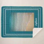 Gepersonaliseerd mediterraan Zee Uitzicht Sherpa Deken (Voorkant (horizontaal))