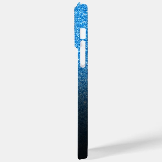 Gepersonaliseerd meisje Blue Glitter Black Ombre Case-Mate iPhone Case (Achterkant / Links)