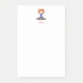Gepersonaliseerd meisje dat yoga Post-it® notes do (Voorkant)